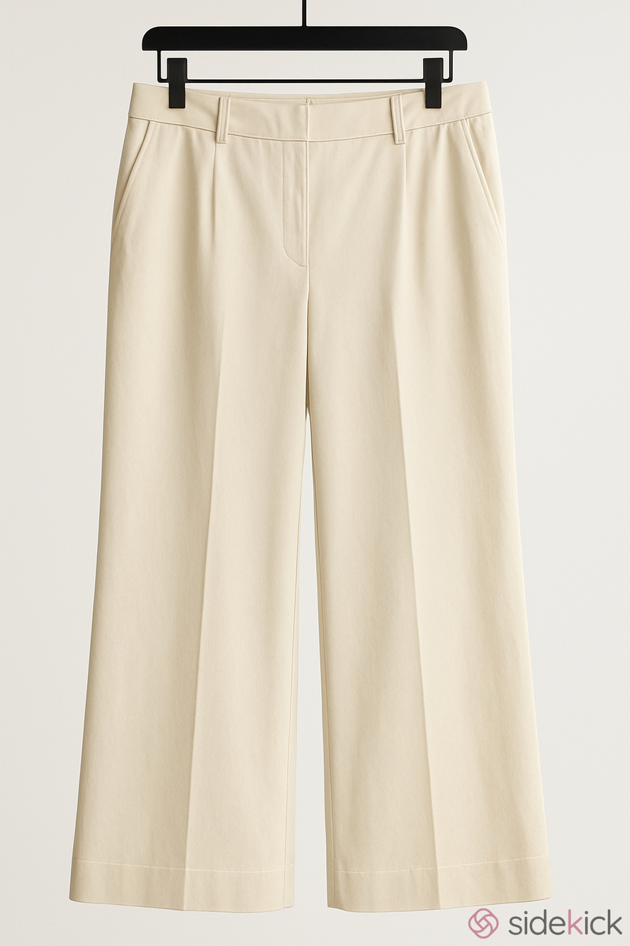 Merona White Flared Leg Cotton Twill Pants